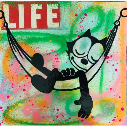 Peinture Felix chill par Kikayou | Tableau Pop-art Acrylique, Collage, Graffiti Icones Pop