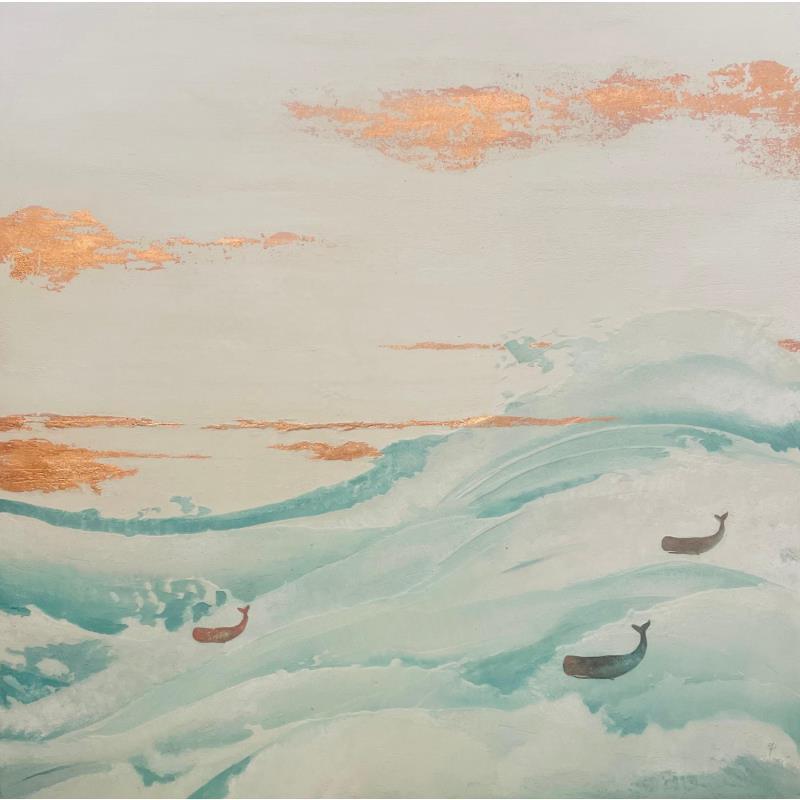 Painting TROPICANA by Roma Gaia | Painting Naive art Minimalist Acrylic Sand