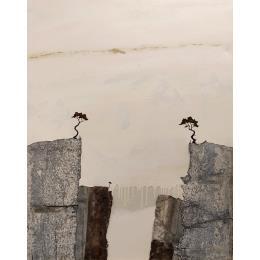 Painting Regards croisés by Lemonnier  | Painting Subject matter Acrylic, Upcycling, Zinc Landscapes