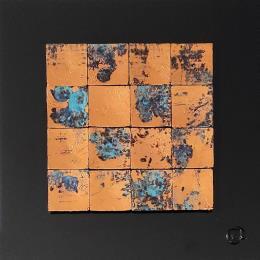 Peinture Yucatan par Bauquel Véronique | Tableau Abstrait Bois Minimaliste