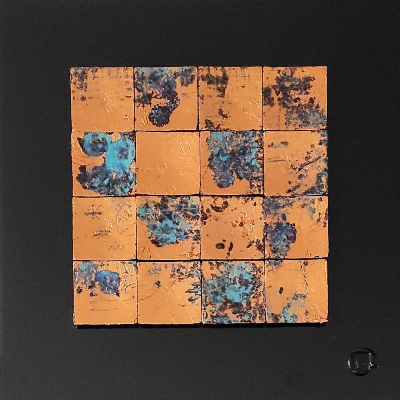 Gemälde Yucatan von Bauquel Véronique | Gemälde Abstrakt Minimalistisch Holz