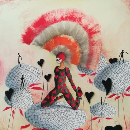 Painting Il Supereroe delle emozioni by Nai | Painting Surrealism Acrylic, Gluing Nature, Society