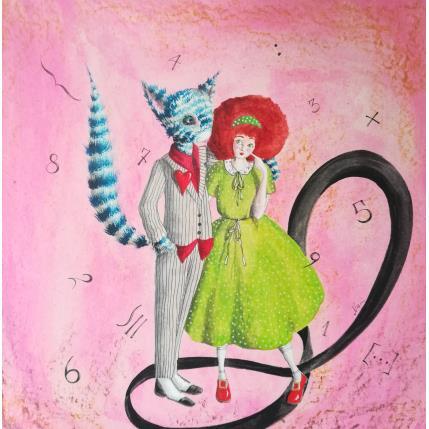 Painting Ad Alice piace la matematica by Nai | Painting Surrealism Acrylic, Gluing Animals, Cinema, Pop icons