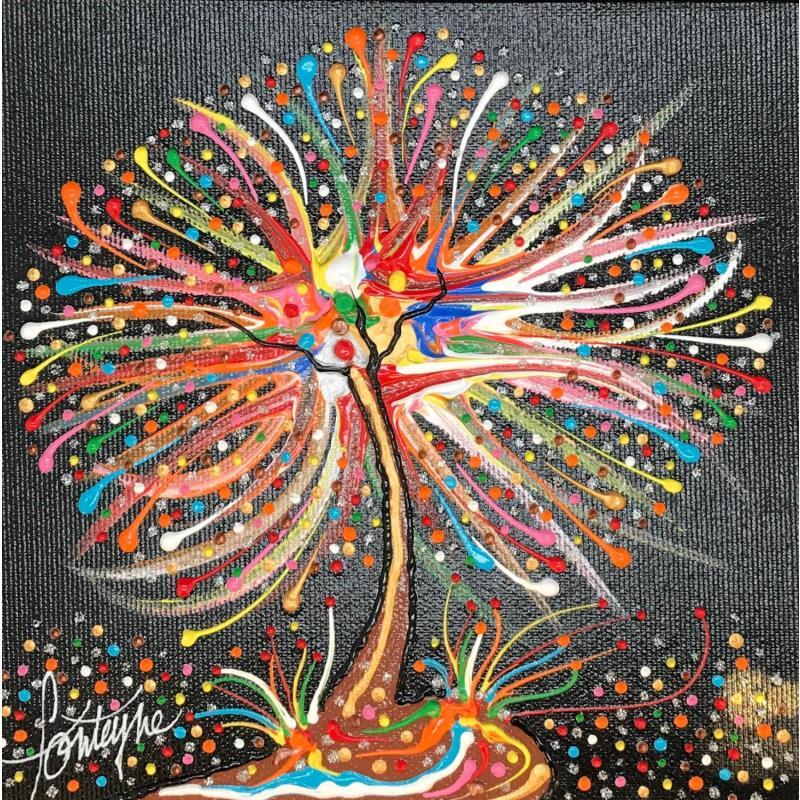 Painting Rayonner pour la paix by Fonteyne David | Painting Figurative Nature Acrylic