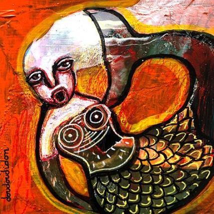 Painting Sir-reine by Doudoudidon | Painting Raw art Acrylic Life style, Marine, Nude