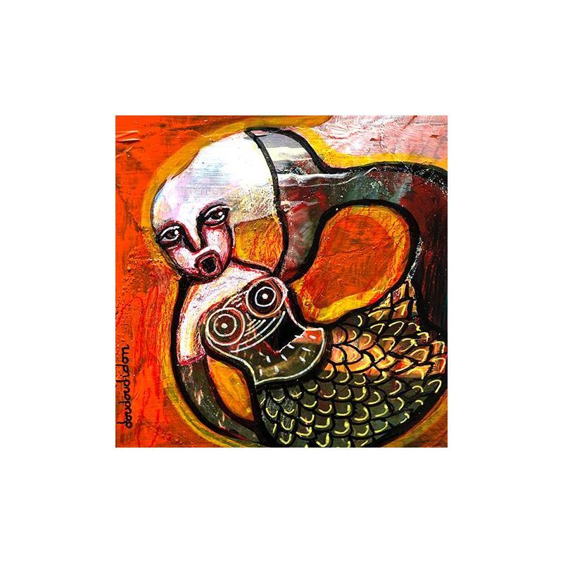 Painting Sir-reine by Doudoudidon | Painting Raw art Marine Life style Nude Acrylic