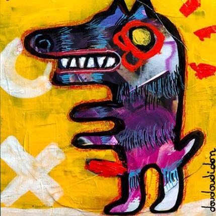 Painting Vie de chien by Doudoudidon | Painting Raw art Acrylic Animals, Nude
