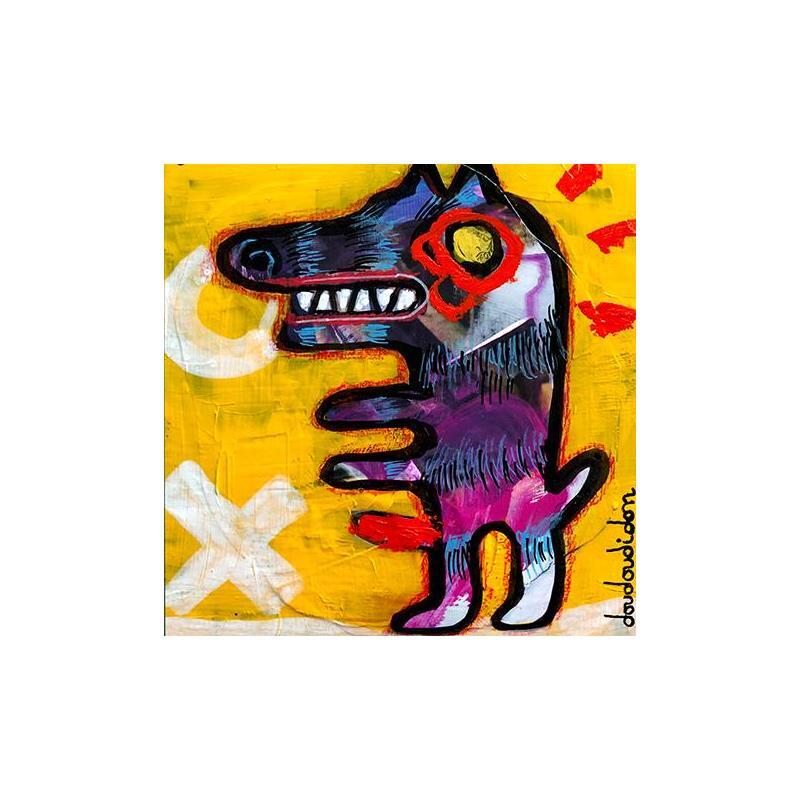 Gemälde Vie de chien von Doudoudidon | Gemälde Art brut Tiere Akt Acryl
