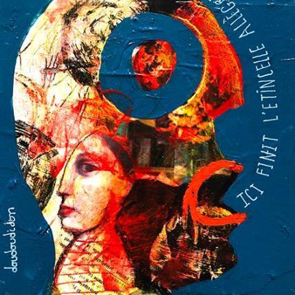 Painting Ici finit l'étincelle Allegre by Doudoudidon | Painting Raw art Acrylic Pop icons