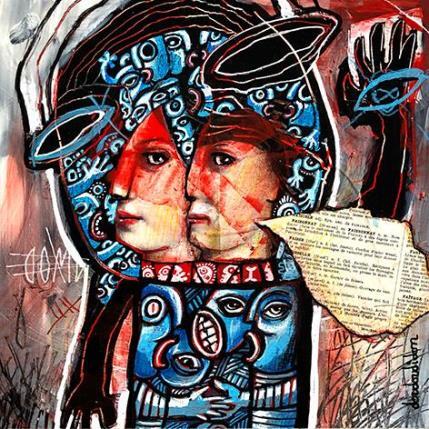 Painting Je t'avais bien dit que c'est bizarre by Doudoudidon | Painting Raw art Acrylic, Gluing Life style, Nude