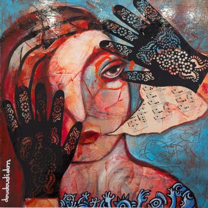 Painting Chant et dantelles by Doudoudidon | Painting Raw art Acrylic, Gluing Life style, Nude