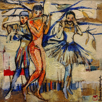 Painting Jouons ensemble by Machi | Painting Figurative Oil Pop icons