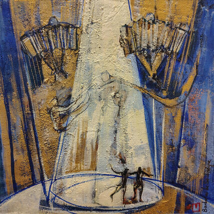 Peinture Ché Bandoneón par Machi | Tableau Figuratif Huile