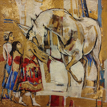 Pintura je t'aime por Machi | Pintura