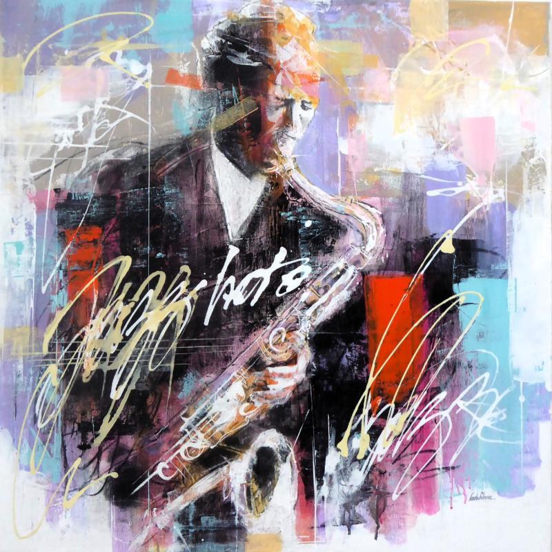 Gemälde Jazz Bar von Silveira Saulo | Gemälde Figurativ Musik Acryl