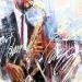 Painting Jazz Music by Silveira Saulo | Painting Figurative Music Acrylic