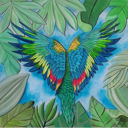 Peinture ARA par Geiry | Tableau Matiérisme Acrylique, Bois, Pigments, Poudre de marbre Animaux, Nature, Paysages