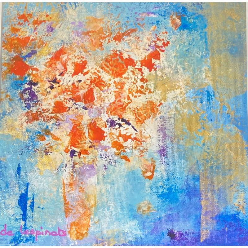 Peinture Petit Bouquet par Chebrou de Lespinats Nadine | Tableau Abstrait Paysages Huile