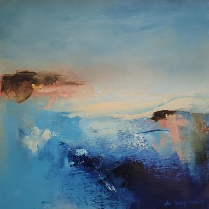 Peinture Profondeurs par Chebrou de Lespinats Nadine | Tableau Abstrait Huile Paysages