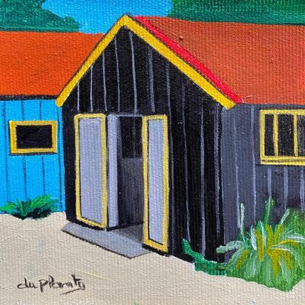 Peinture Cabane Noire par Du Planty Anne | Tableau Figuratif Acrylique Marine, Nature, Urbain
