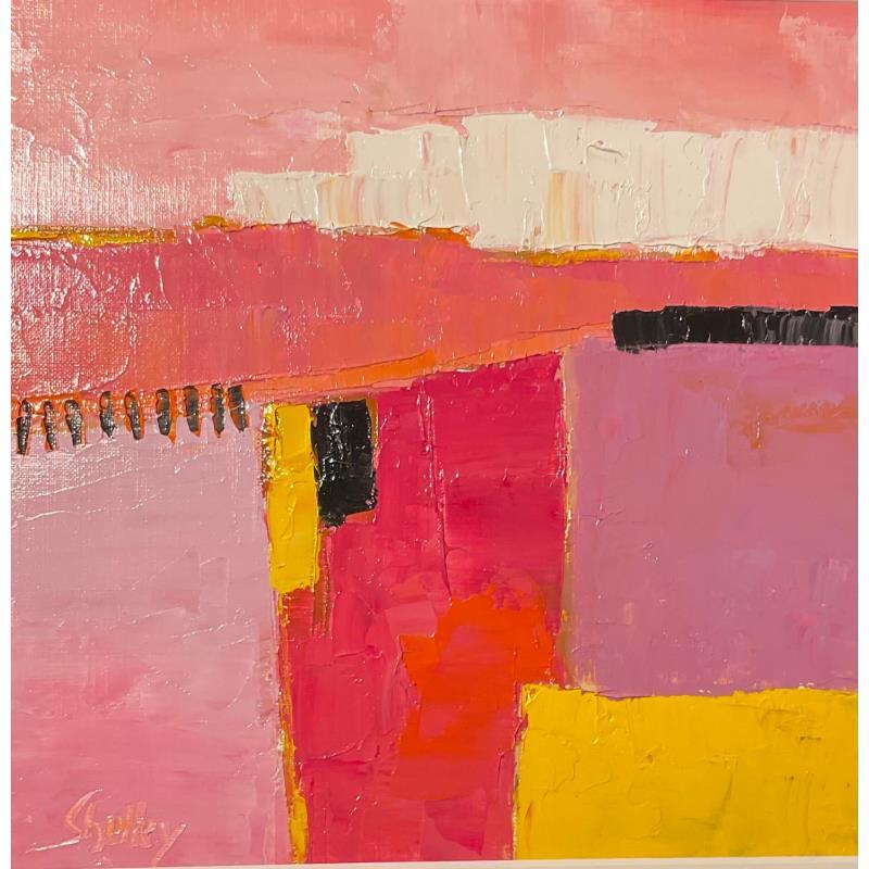 Peinture Atmosphère par Shelley | Tableau Abstrait Huile