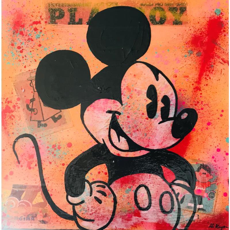 Peinture Mickey par Kikayou | Tableau Pop-art Icones Pop Graffiti Acrylique Collage