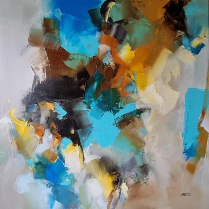 Peinture Loaded with fun par Virgis | Tableau Abstrait Huile Minimaliste
