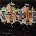 Peinture Grand bonsard par Bastide d´Izard Armelle | Tableau Abstrait Architecture Acrylique Collage