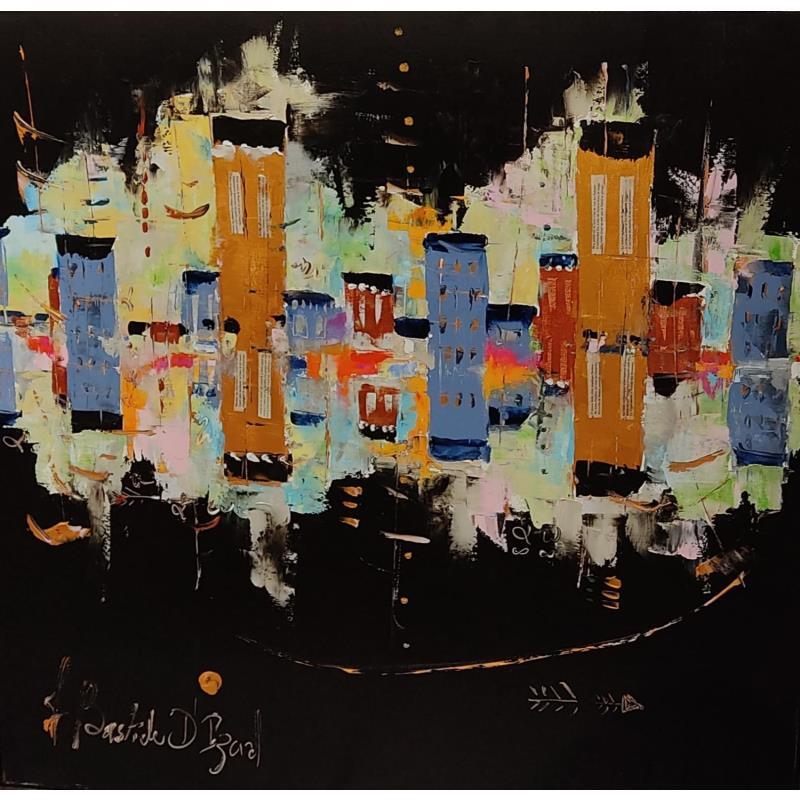 Peinture Grand bonsard par Bastide d´Izard Armelle | Tableau Abstrait Architecture Acrylique Collage