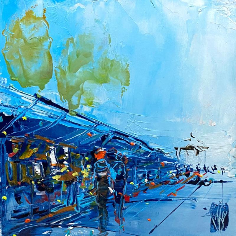 Gemälde Bouquinistes von Raffin Christian | Gemälde Figurativ Urban Öl