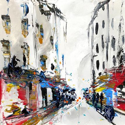Peinture Passage en ville par Raffin Christian | Tableau Figuratif Huile Urbain