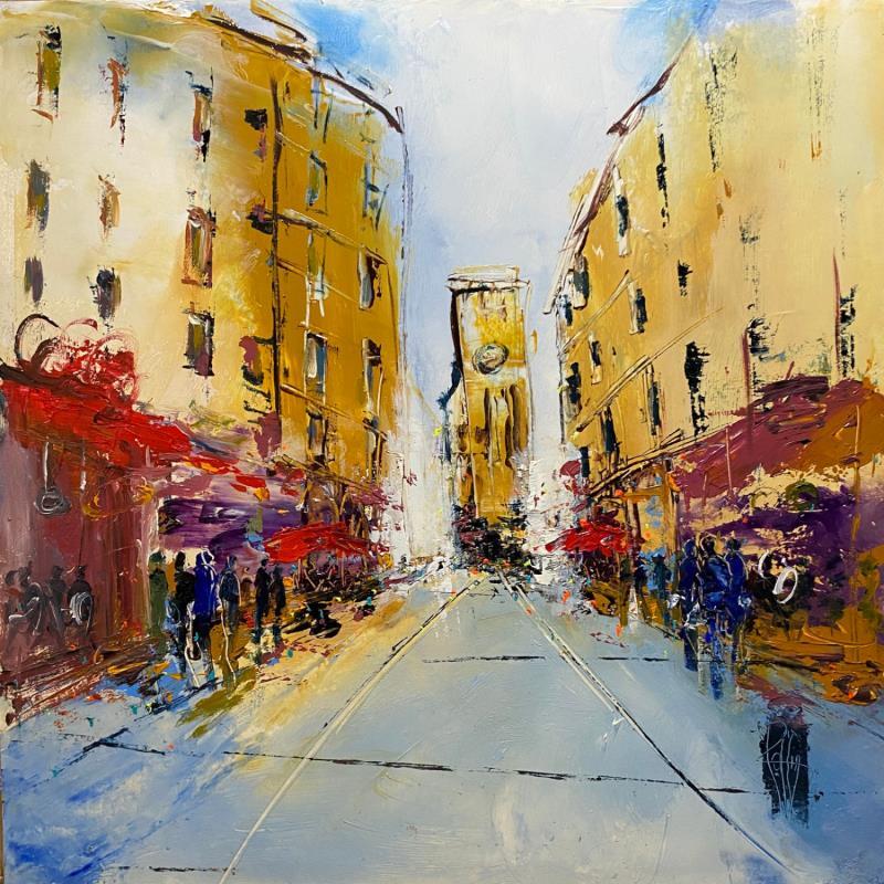 Peinture  Echange par Raffin Christian | Tableau Figuratif Urbain Huile