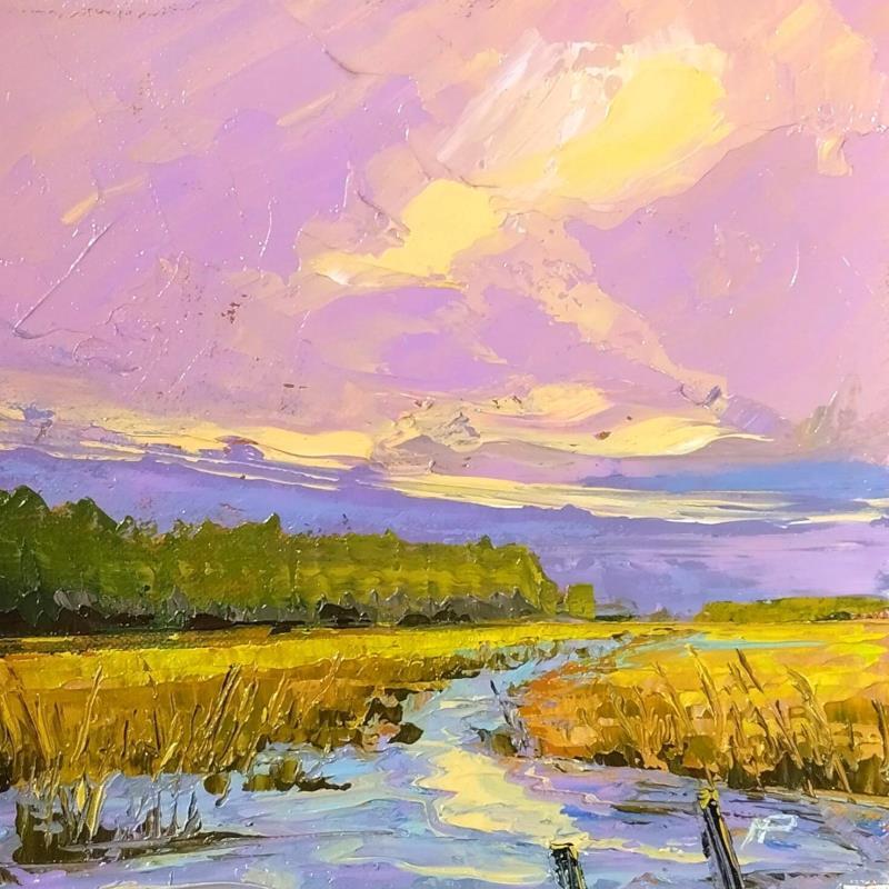 Pintura Atardecer inmaculado por Max Pedreira | Pintura Impressionism Paisajes Acrílico