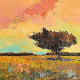 Painting Te espero bajo el arbol by Max Pedreira | Painting Impressionism Acrylic Landscapes
