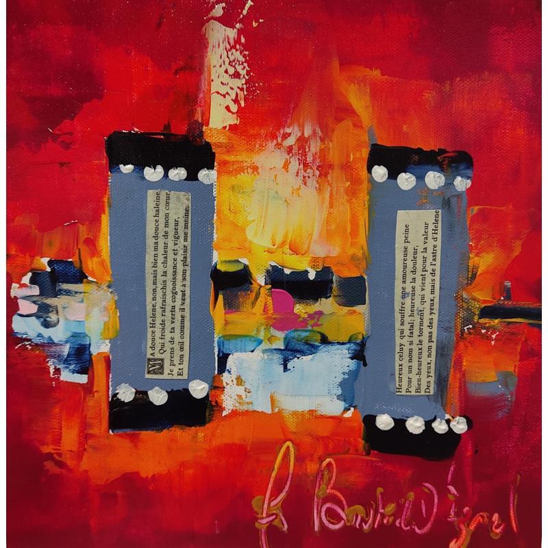 Peinture Sonnet pour hélène par Bastide d´Izard Armelle | Tableau Abstrait Architecture Acrylique