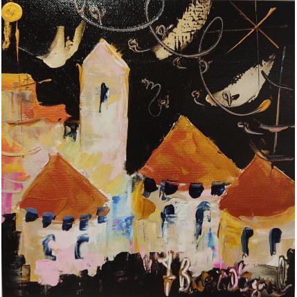 Peinture Saint guilem le désert par Bastide d´Izard Armelle | Tableau Abstrait Acrylique Architecture, Paysages