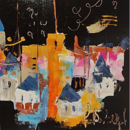 Peinture Roussillon par Bastide d´Izard Armelle | Tableau Abstrait Acrylique Architecture, Paysages