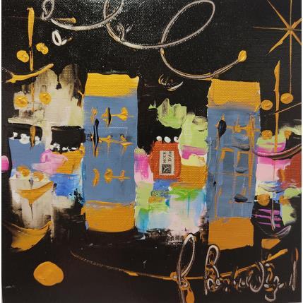 Peinture New-York en lumière par Bastide d´Izard Armelle | Tableau Abstrait Acrylique Architecture, Paysages