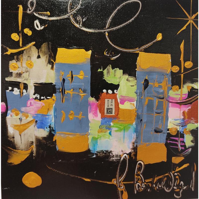 Gemälde New-York en lumière von Bastide d´Izard Armelle | Gemälde Abstrakt Landschaften Architektur Acryl