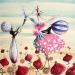 Painting Ascoltando Dvorak by Nai | Painting Surrealism Music Society Nature Acrylic Gluing