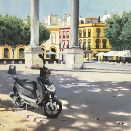 Peinture Alameda de Hércules par Poulain Clément | Tableau Figuratif Huile Urbain