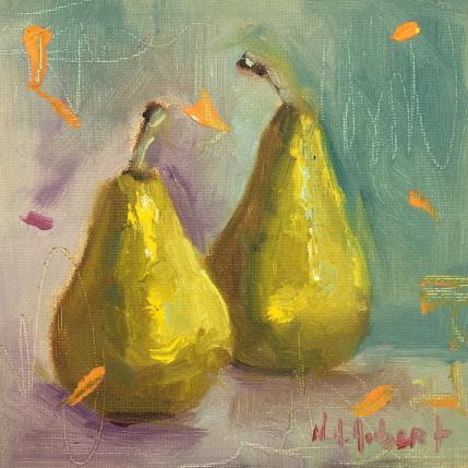 Peinture Poires par Aubert Nawel | Tableau Figuratif Huile Natures mortes