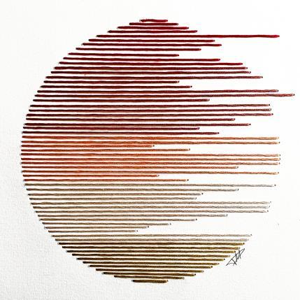 Peinture Filichroma 18 par Pinsard Marine | Tableau Matiérisme Textile Minimaliste