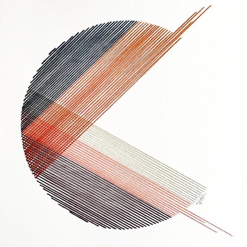 Painting Filichroma 34 by Pinsard Marine | Painting Subject matter Minimalist Textile