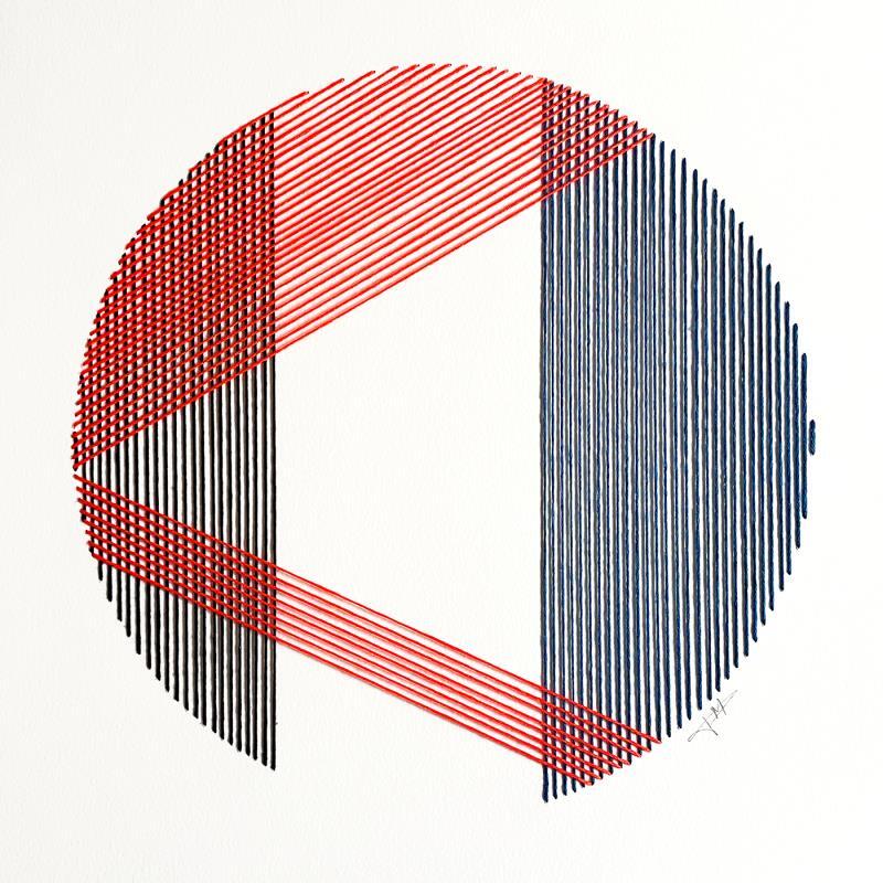 Gemälde Filichroma 39 von Pinsard Marine | Gemälde Materialismus Minimalistisch Textil