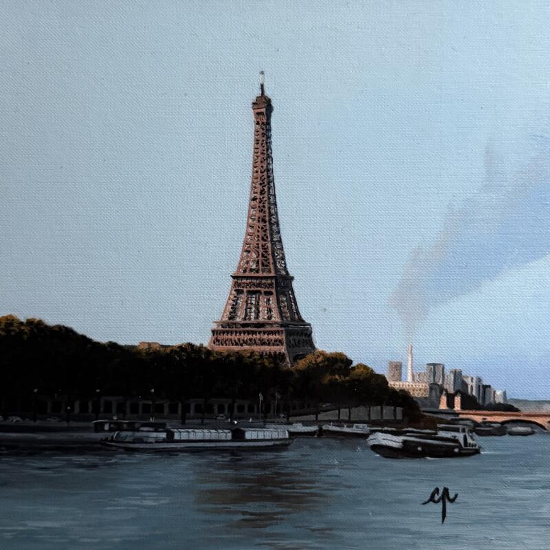 Peinture Petit matin par Poulain Clément | Tableau Figuratif Paysages Urbain Huile