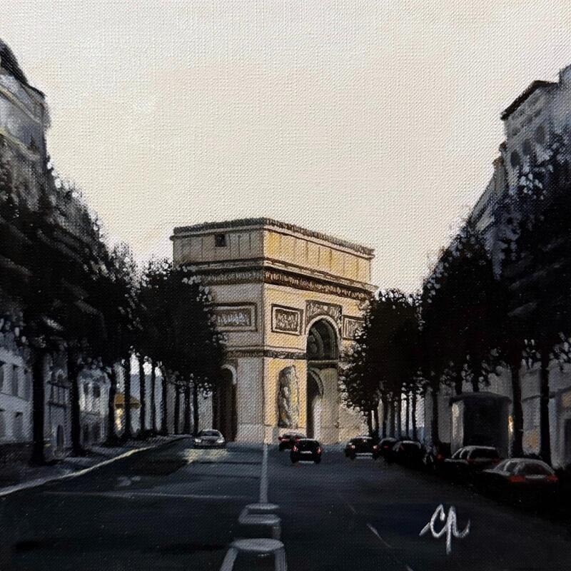 Peinture Vers l'Arc par Poulain Clément | Tableau Figuratif Urbain Huile