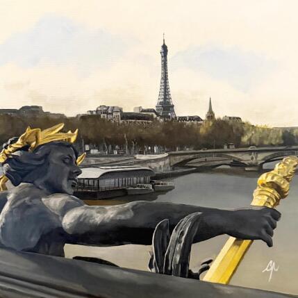 Peinture Paris m'a surpris par Poulain Clément | Tableau Figuratif Huile Paysages, Urbain