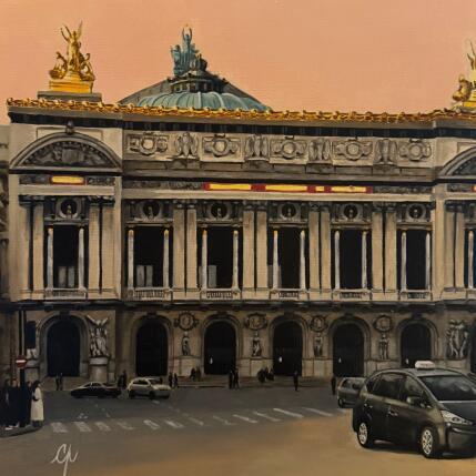 Painting Opéra II by Poulain Clément | Painting Figurative Oil Architecture, Urban