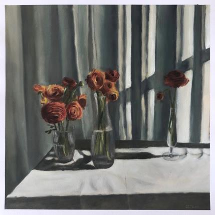 Peinture Fleurs et ombres 2 par Sellier Octavia | Tableau Réalisme Huile